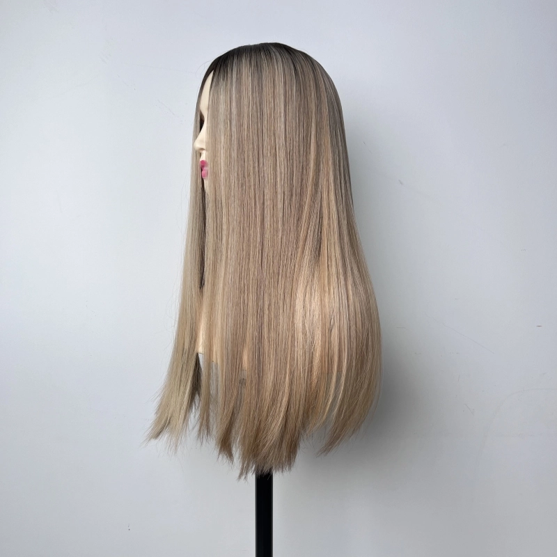 #6.12.24 color slight layer 4*4 base silk top wig brazilian human hair YR0066